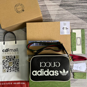 Adidas x Gucci small shoulder bag 702427 Black leather - Default Title - View 1