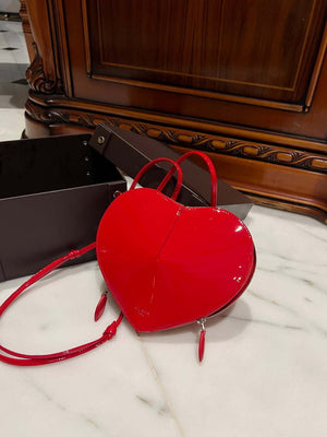Alaia AA1P003C0Y75 LE Coeur Bag In Patent leather Red - Default Title - View 4