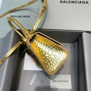 Balenciaga 592833 Hourglass XS Top Handle Bag Gold - Default Title - View 3