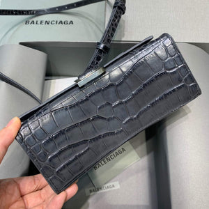 Balenciaga 592833 Hourglass XS Top Handle Bag Black Silver - Default Title - View 4
