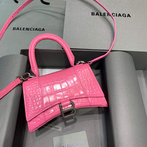 Balenciaga 592833 Hourglass XS Top Handle Bag Pink - Default Title - View 1