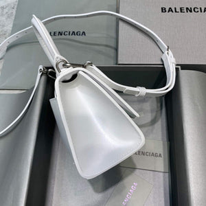 Balenciaga 592833 Hourglass XS Top Handle Leather Bag White - Default Title - View 3