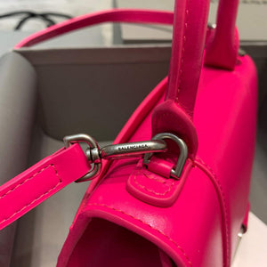 Balenciaga 592833 Hourglass XS Top Handle Leather Bag Plum - Default Title - View 6