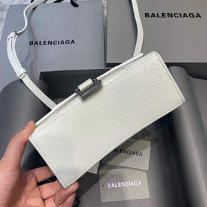 Balenciaga 592833 Hourglass XS Top Handle Leather HandBag White - Default Title - View 4