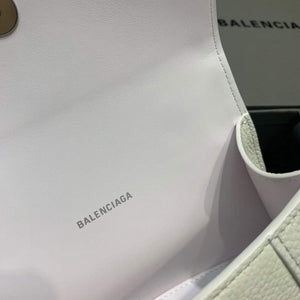 Balenciaga 592833 Hourglass XS Top Handle Leather HandBag White - Default Title - View 8