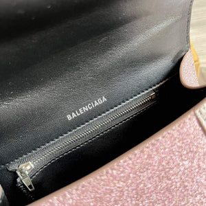 Balenciaga 593546 Flash drilling Hourglass Small Top Handle Bag Pink - Default Title - View 8