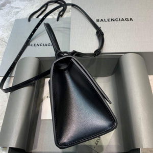 Balenciaga 593546 Hourglass Small Top Handle Calfskin Bag Black - Default Title - View 3