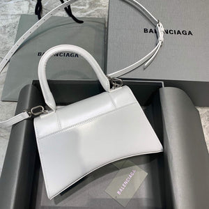 Balenciaga 593546 Hourglass Small Top Handle Calfskin Bag White - Default Title - View 2