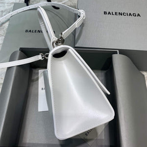 Balenciaga 593546 Hourglass Small Top Handle Calfskin Bag White - Default Title - View 3