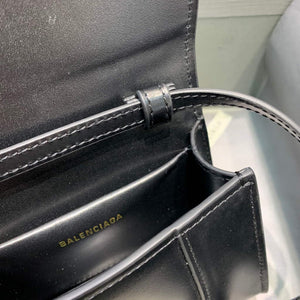 Balenciaga 664676 Hourglass Mini Top Handle Bag Black Gold - Default Title - View 7