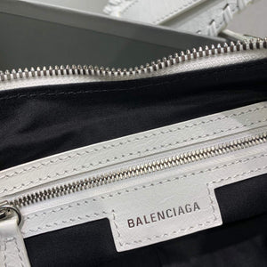 Balenciaga 67130723 Women's Le Cagole Small Shoulder Bag Arena lambskin In White - Default Title - View 7