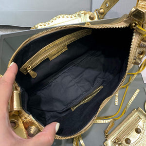 Balenciaga 67130723 Women's Le Cagole Small Shoulder Bag Arena lambskin In Gold - Default Title - View 6