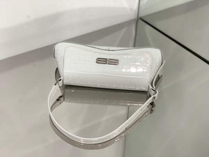Balenciaga 695645 Women's XX Small Flap Bag Crocodile Embossed In White - Default Title - View 4