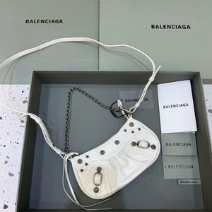 Balenciaga 6940271VG9 Le Cagole Mini Multipouch in White Arena lambskin - Default Title - View 1