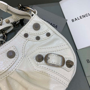 Balenciaga 6940271VG9 Le Cagole Mini Multipouch in White Arena lambskin - Default Title - View 5