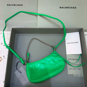 Balenciaga 6940271VG9 Le Cagole Mini Multipouch in Green Arena lambskin - Default Title - View 2