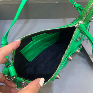 Balenciaga 6940271VG9 Le Cagole Mini Multipouch in Green Arena lambskin - Default Title - View 6
