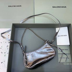 Balenciaga 6940271VG9 Le Cagole Mini Multipouch in Silver Grey Arena lambskin - Default Title - View 2