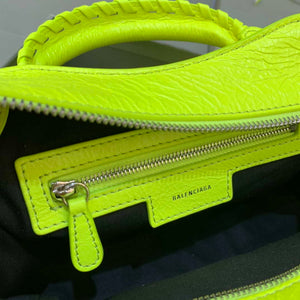 Balenciaga 700940210B Neo Cagole City Handbag in Lemon Yellow Arena Lambskin - Default Title - View 7