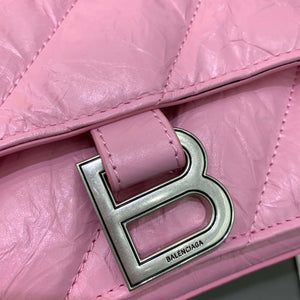Balenciaga 716393210I Crush Medium Chain Bag in Pink crushed calfskin aged Silver - Default Title - View 6