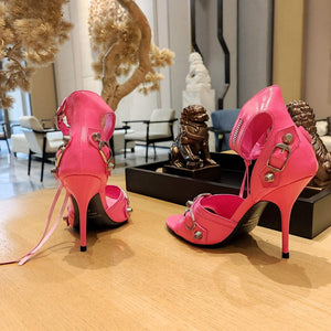 Balenciaga 743057 Women's Cagole 110mm Sandal Optic B77564 - 35 - View 6