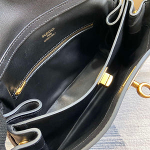 Balenciaga 7897792AA4V1000 Rodeo Small Handbag in black smooth calfskin - Default Title - View 7