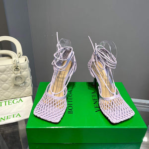 Bottega Veneta BV 651388 Mesh and Leather Sandals VBSD35964 - 34 - View 1