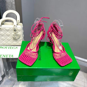 Bottega Veneta BV 651388 Mesh and Leather Sandals VBSD35963 - 34 - View 1