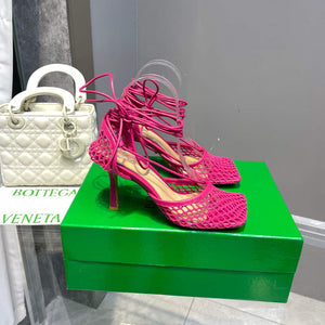 Bottega Veneta BV 651388 Mesh and Leather Sandals VBSD35963 - 34 - View 8