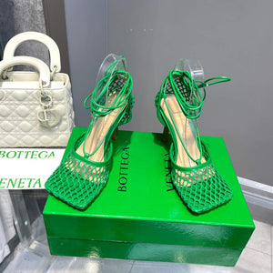Bottega Veneta BV 651388 Mesh and Leather Sandals VBSD35965 - 34 - View 1