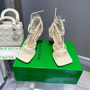 Bottega Veneta BV 651388 Mesh and Leather Sandals VBSD35966 - 34 - View 1