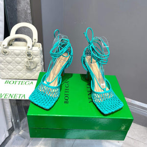 Bottega Veneta BV 651388 Mesh and Leather Sandals VBSD35967 - 34 - View 1