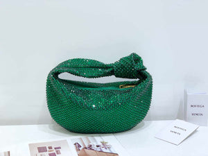 Bottega Veneta BV 651876 mini Jodie Rhinestones Dark Green - Default Title - View 2