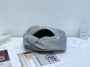Bottega Veneta BV 651876 mini Jodie Rhinestones Sliver White - Default Title - View 6