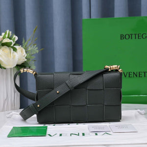 Bottega Veneta BV 666870 Cassette Intreccio grained leather cross-body bag Dark Green - Default Title - View 2