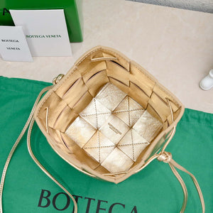 Bottega Veneta BV 680218 Small Cassette Cross-Body Bucket Gold - Default Title - View 7