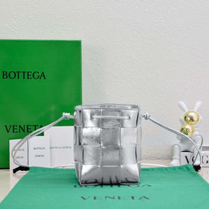 Bottega Veneta BV 680218 Small Cassette Cross-Body Bucket Silver - Default Title - View 2