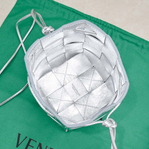 Bottega Veneta BV 680218 Small Cassette Cross-Body Bucket Silver - Default Title - View 7