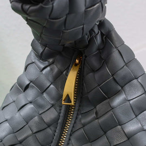 Bottega Veneta BV 690225 Teen Jodie intrecciato leather shoulder bag Dark Gray - Default Title - View 4