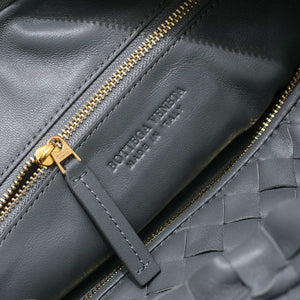 Bottega Veneta BV 690225 Teen Jodie intrecciato leather shoulder bag Dark Gray - Default Title - View 7