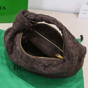 Bottega Veneta BV 690225 Teen Jodie intrecciato suede shoulder bag Brown - Default Title - View 7