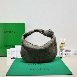 Bottega Veneta BV 690225 Teen Jodie intrecciato suede shoulder bag Dark Green - Default Title - View 2