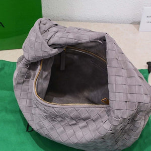 Bottega Veneta BV 690225 Teen Jodie intrecciato suede shoulder bag Drak Purple - Default Title - View 5