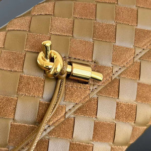 Bottega Veneta BV 741511 Long Clutch Andiamo With Handle Emerald Sand Suede - Default Title - View 6