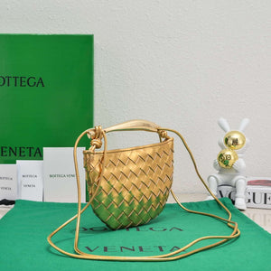 Bottega Veneta BV 744267 Mini Sardine Cross-body bag realised with Intrecciato Gold - Default Title - View 3