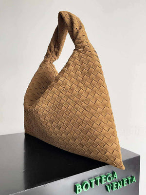 Bottega Veneta BV 763970 Large Hop Fondant Bag Camel Suede Leather - Default Title - View 2