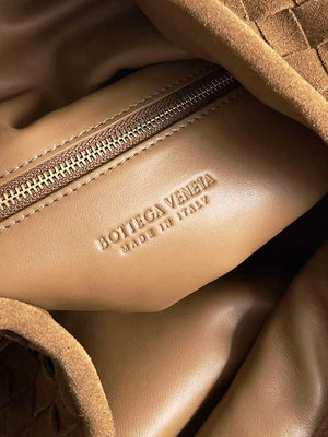 Bottega Veneta BV 763970 Large Hop Fondant Bag Camel Suede Leather - Default Title - View 7