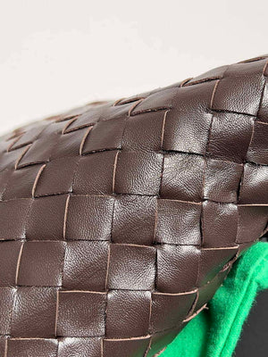 Bottega Veneta BV 763970 Large Hop Fondant Bag Dark Brown - Default Title - View 6