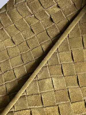 Bottega Veneta BV 763970 Large Hop Fondant Bag Lemon Yellow Suede Leather - Default Title - View 5
