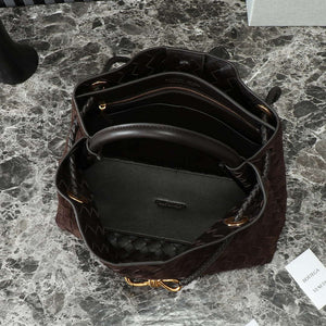 Bottega Veneta BV 766016 Medium Andiamo With Suede BV9017 - Default Title - View 7